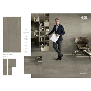 Carreaux de sol en porcelaine rustique effet marbre brillant 20 mm 600x1200 mm, couleur vert sauge, pour villas, avec mousse d'entretoise. - Product Image 5