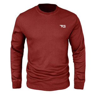 Chemise confortable en tricot gaufré, tissu doux et résistant, idéale pour un style décontracté quotidien - Product Image 1