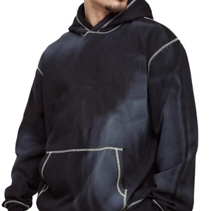 Ensemble survêtement décontracté pour homme, couleur unie, coupe ample, sweat à capuche et pantalon de survêtement, manches longues, respirant, en polyester de poids moyen - Product Image 6