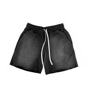 Shorts con Logotipo Personalizado, Lavado Ácido, Efecto Desgastado, Estilo Vintage, Oversize, de Algodón Terry, con Serigrafía y Bordado - Product Image 3