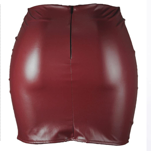 Jupes en cuir véritable tendance pour femmes, de haute qualité, respirantes et écologiques, fabrication OEM - Product Image 2