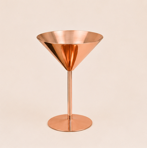 Copa de Martini de Cobre Puro 100% Premium, Elegante Copa de Cóctel con Recubrimiento Metálico para Bar de Lujo, Bodas, Aniversarios y Hogar - Product Image 5