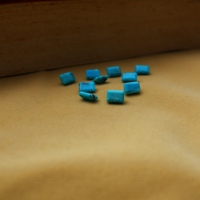 Turquoise bleue naturelle, cabochon rectangulaire 4x6mm, pierre précieuse en vrac pour la fabrication de bijoux