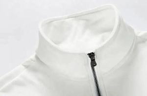 Sweat-shirt à capuche zippé blanc uni personnalisé OEM pour homme, en molleton de coton respirant et écologique à manches longues - Product Image 3