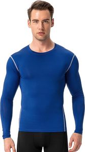 Camiseta de Compresión de Manga Larga con Cuello Redondo y Corte Ajustado para Hombre, Ecológica, de Spandex/Poliéster, de Secado Rápido, para Entrenamiento - Product Image 4