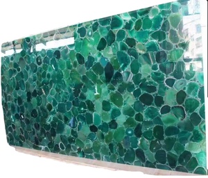 Paneles de Cristal de Cuarcita Cornalina Verde Natural, Rectangulares, Ecológicos, Raros y Refinados, para Decoración de Villas - Product Image 1
