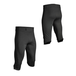 Mens Black Padded Football Pants Belt Closure Athletic Fit Breathable Practice Game Performance Sportswear uniform pant football - Product Image 2
