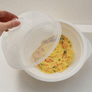 หม้อนึ่งไมโครเวฟแบบมีตะแกรงกรอง สำหรับมันเทศและเกี๊ยว ผลิตในเกาหลี ปลอดสาร BPA - Product Image 3