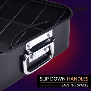 Durable Roasting <b>Pan</b> With Premium Stainless Steel Construction Spacious Cooking Surface Comfortable Heat Resistant - Product Image 4