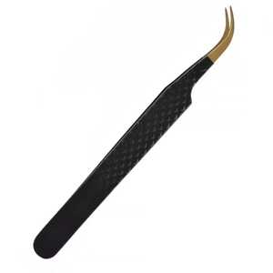 Pince à cils professionnelle à marque privée, nouveaux designs, durable, pour extensions de cils, à pointe dentelée, en acier inoxydable, prise en main parfaite - Product Image 3