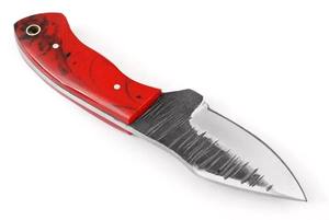 มีดบุชคราฟท์ทำมือสไตล์นอร์ดิก ฟอร์จเหล็กเกรดอุตสาหกรรม ขนาด 6 นิ้ว เหล็ก 12c27 ด้ามเรซิ่น พร้อมปลอกหนัง - Product Image 2