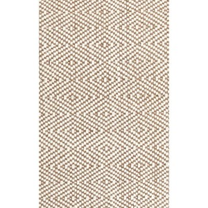 Tapis géométrique moderne en jute, rectangulaire, tissage plat, avec dos antidérapant en caoutchouc, pour salon et décoration intérieure - Product Image 1