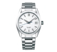 Reloj GS Grand Silver White S con Logotipo, Movimiento Seiko NH35, Esfera MOD de Zafiro, Correa de Acero Inoxidable de 20 mm, Estilo Deportivo de Buceo