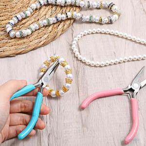 2 Pcs Stainless Steel Chain Nose Pliers 4.5 Inch Flat Nose Precision Jewelry Making <b>Craft</b> Tool Set for <b>Wire</b> Bending Grasping - Product Image 6