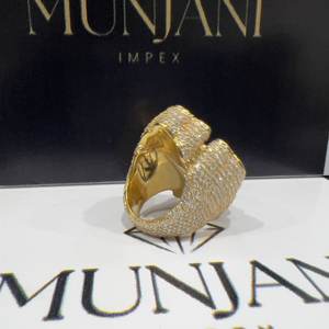 Anillos de Moissanita VVS Chapados en Oro, Certificados por IGI, Corte Brillante, Estilo Hip Hop, Anillo Cruzado de Compromiso para Fiesta, Plata 925 - Product Image 3