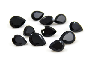 Onyx noir naturel de qualité supérieure, 8x5 mm, facetté en forme de poire, pierre précieuse en vrac pour la fabrication de bijoux, pendentifs, bagues et artisanat sur mesure - Product Image 5