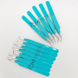 Pinzas para Extensión de Pestañas RMI Frozi con Punta Plateada con Recubrimiento en Polvo, Antiestáticas, Punta Lisa, Acero Inoxidable, Juego de 12 Puntas Diferentes - Product Image 6