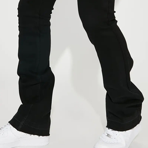 Jeans en denim bleu de haute qualité pour hommes, jeans délavés, pantalons en denim pour hommes, vente en gros, jeans slim personnalisés pour homme - Product Image 4