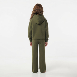 Conjunto de Sudadera Oversize con Pedrería y Pantalones Anchos para Niñas, Ropa Deportiva de Moda Urbana, Chándal con Logotipo Personalizado, Venta al por Mayor de Ropa - Product Image 4