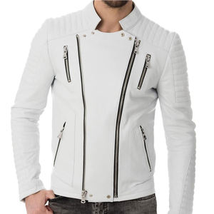 Adjustable Price <b>Men's</b> Leather <b>Jackets</b> Professional Manufacture Best Quality For <b>Men's</b> Leather <b>Jackets</b> Available In All Sizes - Product Image 2
