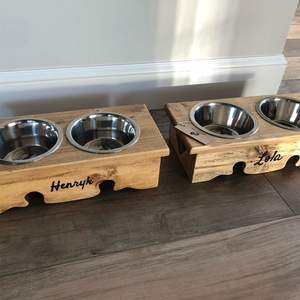 Eco-Friendly Solid Wood <b>Dog</b> <b>Bowl</b> Promotional Pet Product Accessory for Feeding - Product Image 1