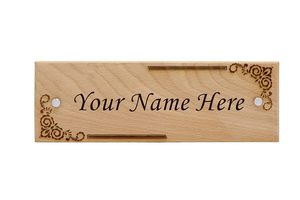 Personalized Wooden Desk Name Plate with Pen Holder Custom Engraved Office Table Nameplate Organizer for Doctor Advocate - Product Image 6