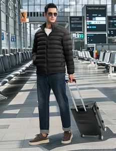 <b>Mens</b> Black Puffer <b>Jacket</b> Winter <b>Warm</b> Quilted Lightweight Outdoor Casual Breathable Eco-Friendly OEM Service Windbreaker - Product Image 3