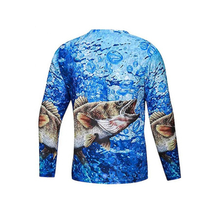 Chemise de pêche à manches longues pour homme, grande taille, respirante, anti-UV 50+, séchage rapide, en coton/polyester, imprimée par sublimation, haute qualité - Product Image 3