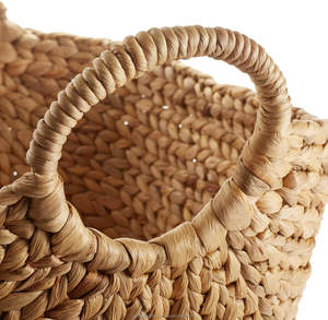 Paniers de bateau multifonctionnels exclusifs JF avec poignées, en jacinthe d'eau naturelle tressée, organisateurs de rangement pour couvertures - Product Image 6