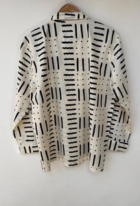 Ensemble pyjama coordonné Naaz Textile pour femme, motif rayures tigrées, imprimé, décontracté, pour l'été, vêtement de détente et de sommeil, doux, respirant, tissé, manches longues, longueur genou - Product Image 3