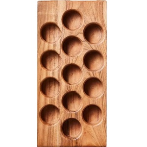 ถาดเก็บไข่ไม้ธรรมชาติสำหรับไข่4ฟองไม้อะคาเซียมะม่วงที่เก็บของในห้องครัวที่ใส่ไข่เป็นมิตรกับสิ่งแวดล้อม - Product Image 1