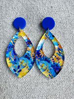 Boucles d'oreilles en raisins, faites à la main, pour femmes