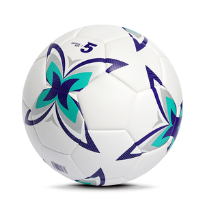 Ballon de football personnalisé avec logo, taille 5, en TPU, cuir PVC PU, cousu à la machine pour l'entraînement sportif - Product Image 4