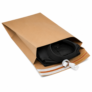Bolsa de Correo de Papel Kraft EcoRev, Estándar, Plana, Autoadhesiva, Impresa en Offset, Reciclable, con Asas Retorcidas de Lujo, ECO50 Business - Product Image 1