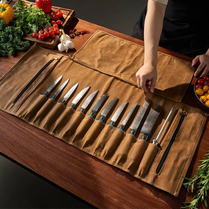 Luxury leather <b>tool</b> <b>roll</b> organizer OEM manufacturer custom design wholesale bulk supplier premium portable storage export - Product Image 6