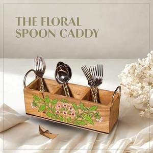 Soporte Multiusos para Utensilios con Asas de MDF Hechas a Mano, Apto para Lavavajillas y Horno, Diseño Art Deco, Duradero para Escritorio, Venta al Por Mayor - Product Image 2