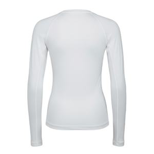 Camiseta de manga larga para mujer, corte ajustado, ligera, elástica, con cuello redondo - Product Image 2