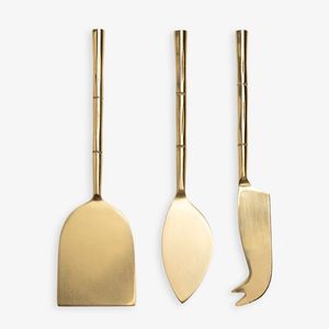 Cheese Knife <b>Set</b> With Resin Handle Blue Marble Pattern Copper Blade Durable Design For Cheese Serving - Product Image 4