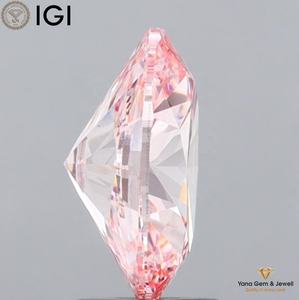 Diamant de laboratoire cultivé CVD de couleur rose vif fantaisie, clarté VS1, taille ovale, 3,50 carats, idéal pour une bague de fiançailles, certifié IGI - Product Image 6