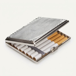 Étui à cigarettes personnalisé avec logo, finition miroir, métal fin, portefeuille de luxe en aluminium, au prix le plus bas - Product Image 5