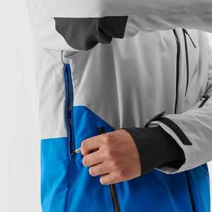 Chaqueta de Esquí Impermeable Personalizada para Hombre, Chaqueta de Montaña Transpirable y Cortavientos con Capucha, Chaqueta Deportiva de Snowboard con Bloques de Color - Product Image 5