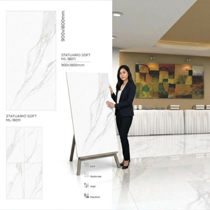 Losa de Cerámica de Porcelana Estatuario Soft de 900x1800 mm con Diseño de Grano de Mármol, Acabado Mate, Resistente a los Ácidos y Antideslizante para Pisos y Paredes Interiores Modernos - Product Image 1