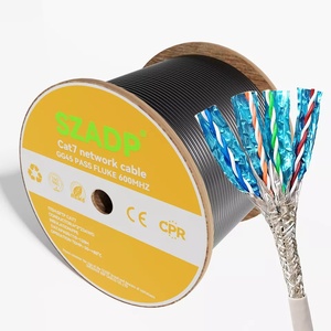 Câble de travail <span class=keywords><strong>CAT7A</strong></span>/CAT8 SFTP Cat8 0.6MM cuivre pur 2000MHZ/emballage de bobine de rouleau de bobine - Product Image 4