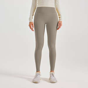 Pantalones de Yoga de Cintura Alta y Largo Completo para Mujer, Talla Grande XS, Estilo Europeo, Spandex/Poliéster, Ecológicos, de Secado Rápido, Cintura Elástica - Product Image 1