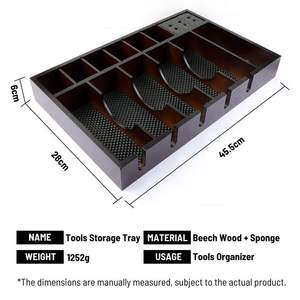 Caja de Almacenamiento Profesional de Madera de Haya de Alta Calidad y Duradera para Barbería, Exhibidor de Madera para Salón de Belleza, Organizador de Tijeras y Peines IKZARSA - Product Image 6