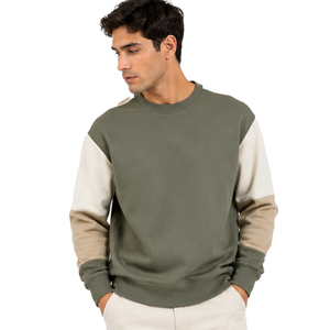 Sweat-shirt Color Block en Coton Épais Mélangé, Impression Personnalisée, Fournisseur de Vêtements de Mode en Gros OEM ODM pour Hommes - Product Image 4