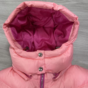 OEM Women Winter Crop Hooded Puffer Jacket Detachable Hat Custom High Quality Fashion Warm Pink Down Jacket - Product Image 1