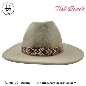 Elegante sombrero de fieltro de lana con cuentas Unisex de 21 pulgadas de largo y 1 pulgada de ancho, elegante estampado Vintage para adultos, pesca informal personalizable - Product Image 4