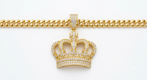 Collar con Colgante de Cruz de Acero Inoxidable Chapado en Oro de 18K con Cadena de Eslabones de Circonio, Joyería Cristiana Hip Hop para Hombre y Mujer, Regalo - Product Image 4