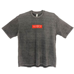 เสื้อยืดแขนสั้นคุณภาพสูง AI-MICH 275gsm ผ้าฝ้าย พิมพ์โลโก้ได้ ทรงโอเวอร์ไซส์ ล้างสีแบบแอซิดวอช สำหรับผู้ชาย - Product Image 2